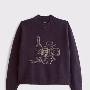 Abercrombie wine crew sweater M Tall